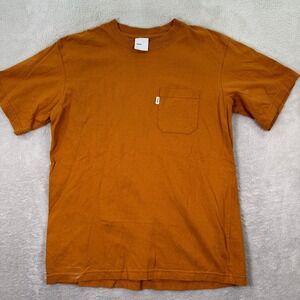 Adsum NYC Mens Large Pocket Orange T-Shirt Cotton Tee Casual Shirt Classic EUC
